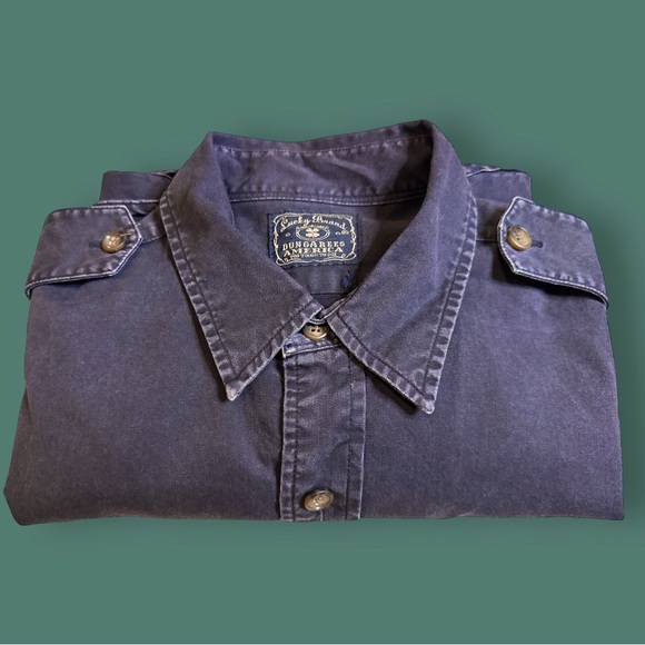 🎉HP🎉EUC Lucky Brand Denim-Like Vintage Button Down in Faded Black. Size Small - Picture 12 of 14